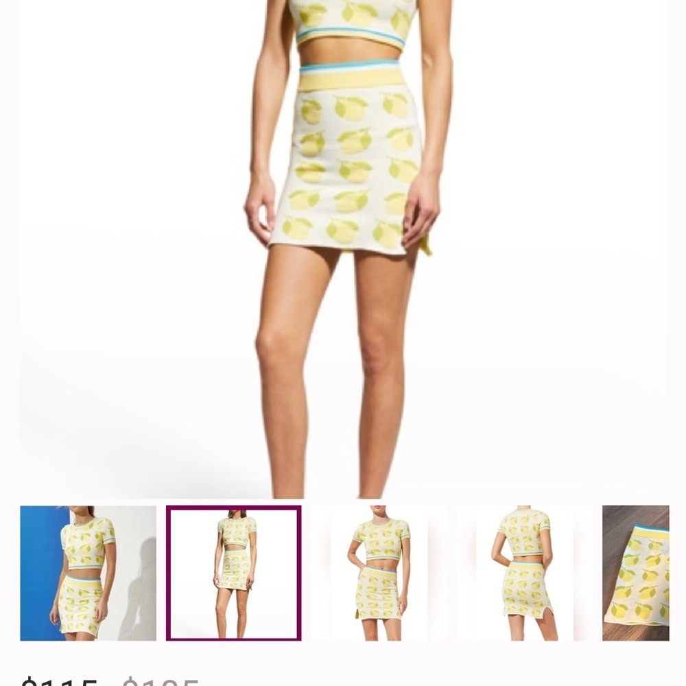 Lemon Print Skirt